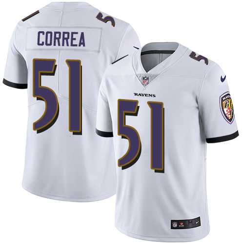 Nike Baltimore Ravens #51 Kamalei Correa White NFL Vapor Untouchable Limited Jersey,We sell and wholesale Nike Baltimore Ravens #51 Kamalei Correa White NFL Vapor Untouchable Limited Jersey on line form chian!